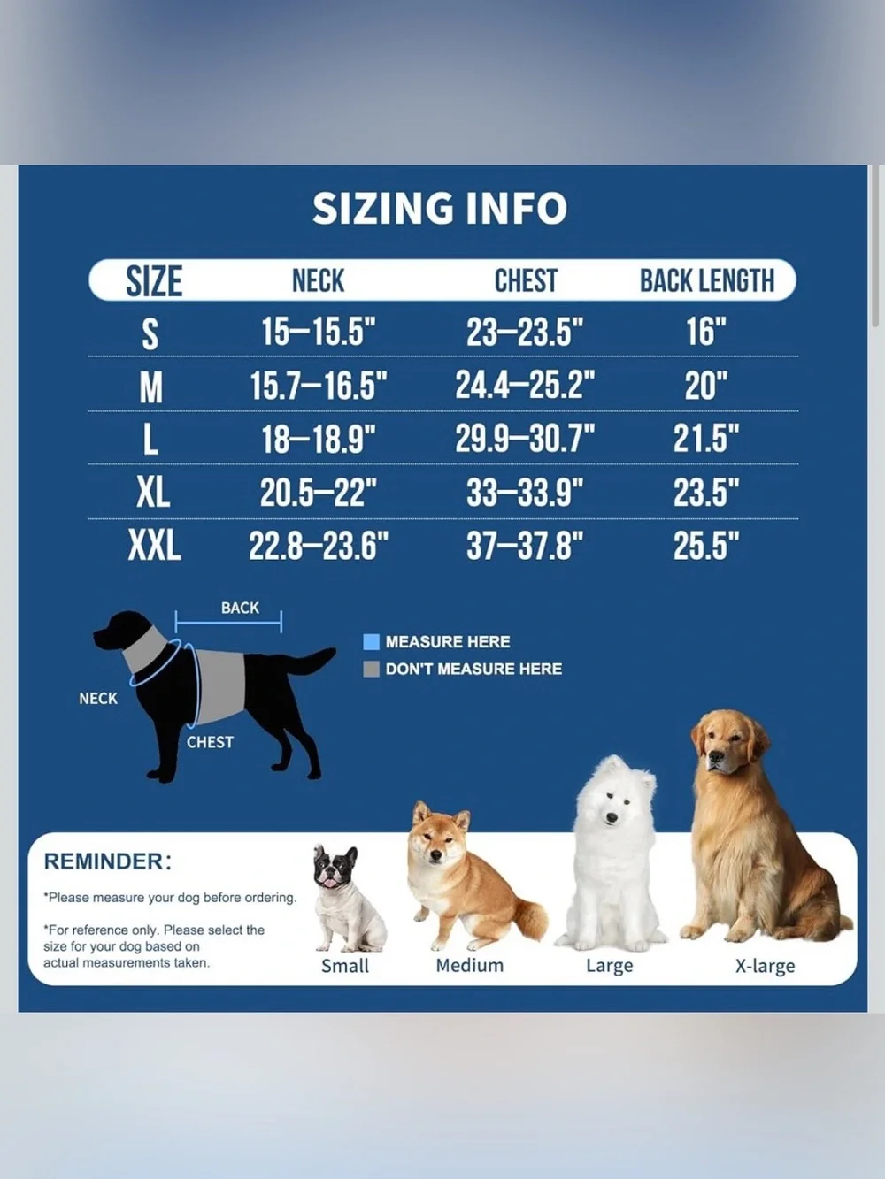 Arblina Reversible Dog Winter Coat, Waterproof Warm Fleece Sweater Windproof XXL